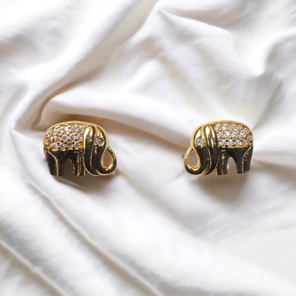 elephant stud earrings